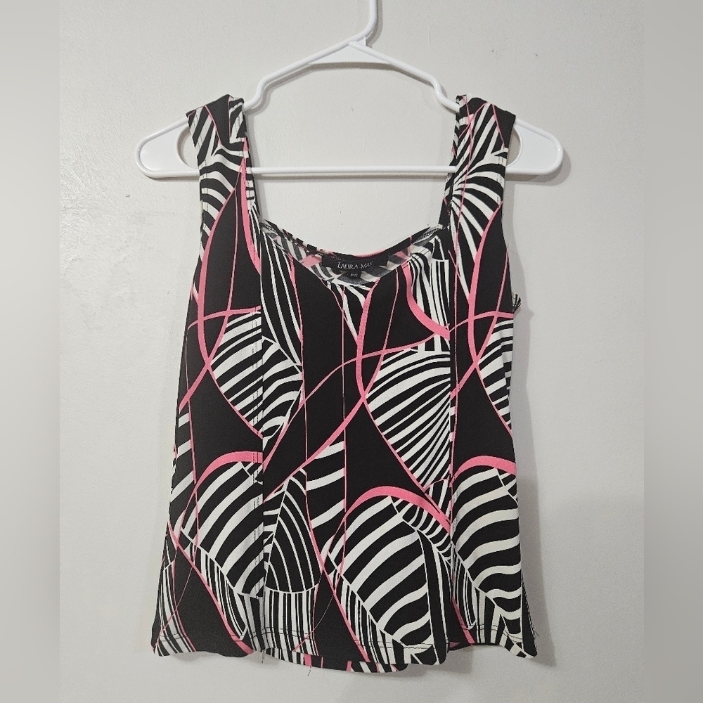 Laura Max Black And Pink Petite Tank Top!